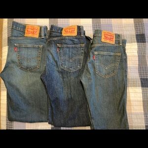 Lot 3 men’s Levi’s 514 511 jean 29x32 straight fit